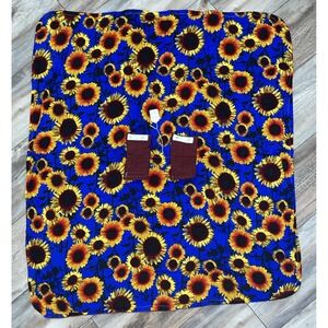 **Handmade Baby Infant Car Seat Canopy-Cover‎ Floral Blue Sunflower